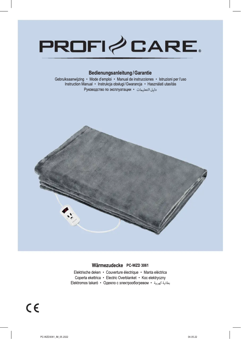 Page n°1 - Manuel utilisateur ProfiCare PC-WZD 3061