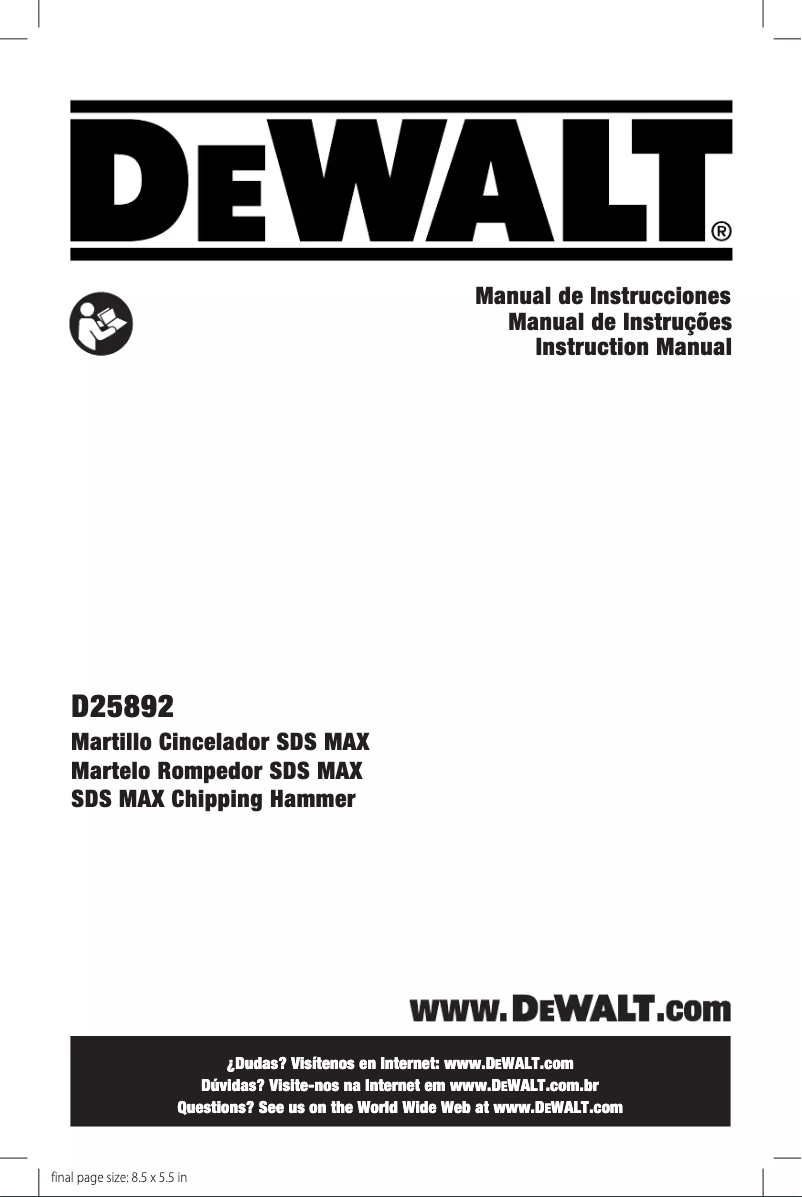 Página 1 del manual Manual de usuario DeWalt D25892