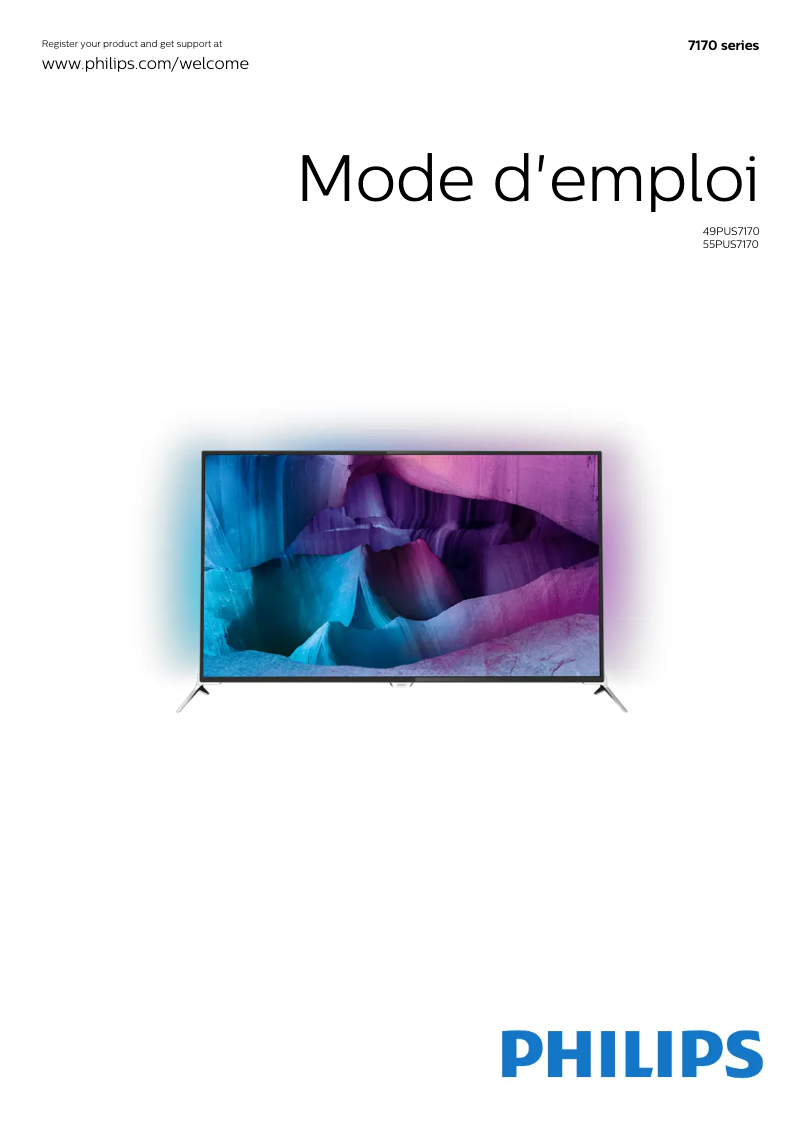 Page 1 de la notice Manuel utilisateur Philips 7000 series 55PUS7180