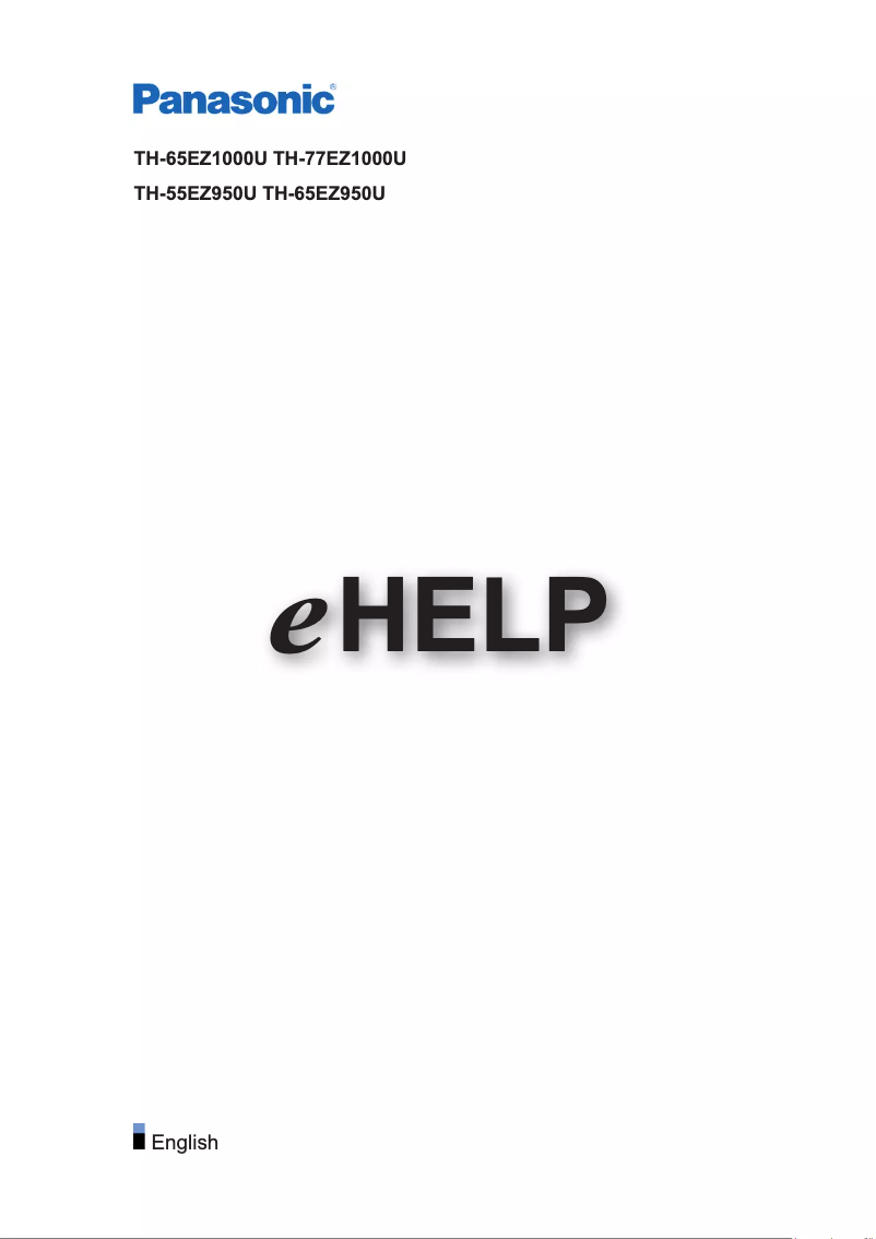 Page 1 of the manual User Manual Panasonic TH-65EZ950U