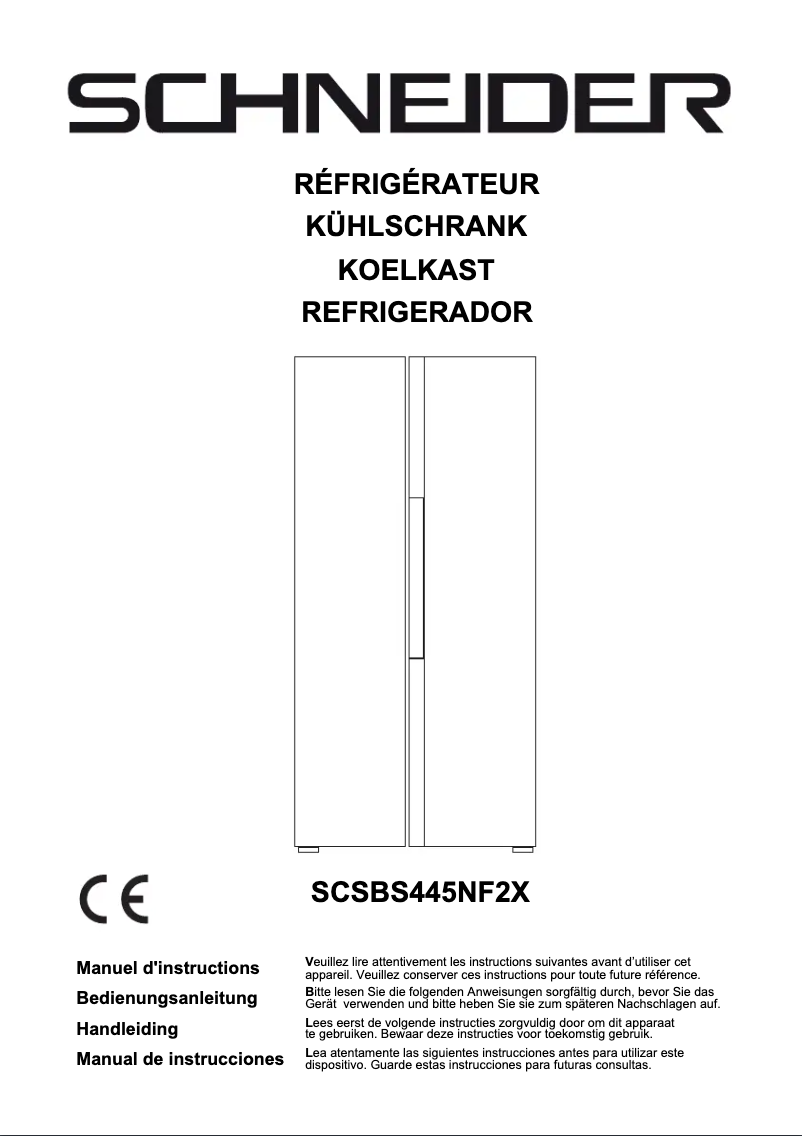 Image de la première page du manuel de l'appareil SCSBS445NF2X