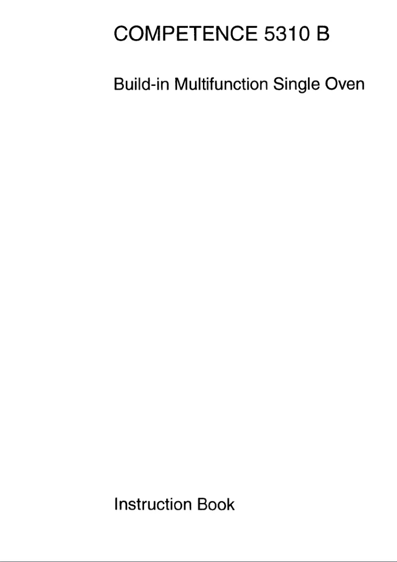 Page n°1 - Manuel utilisateur AEG Competence 5310 B W
