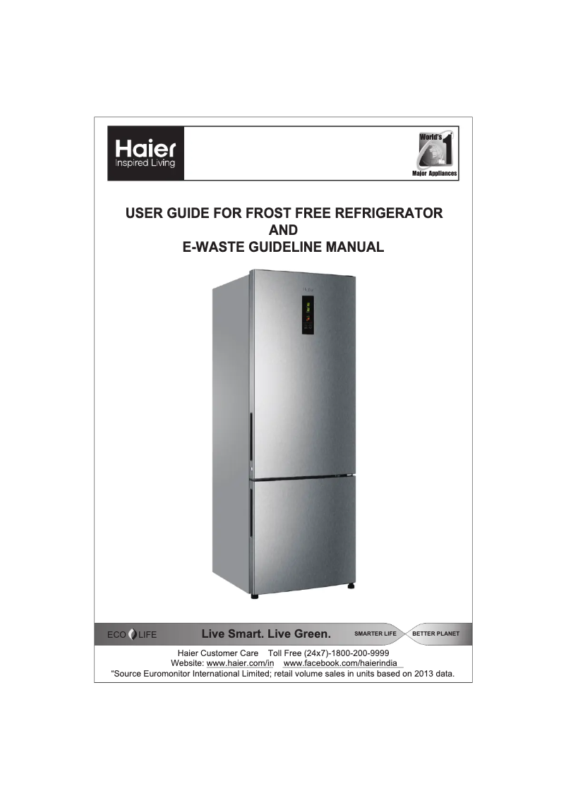 Page 1 de la notice Manuel utilisateur Haier HRB-3404PRL-E