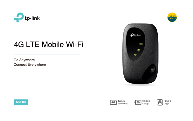 Página 1 del manual Ficha técnica TP-Link M7000