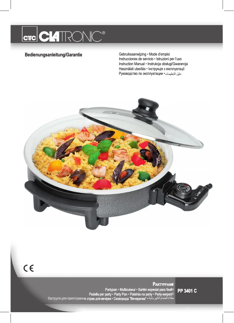 Page 1 de la notice Manuel utilisateur Clatronic PP 3401C