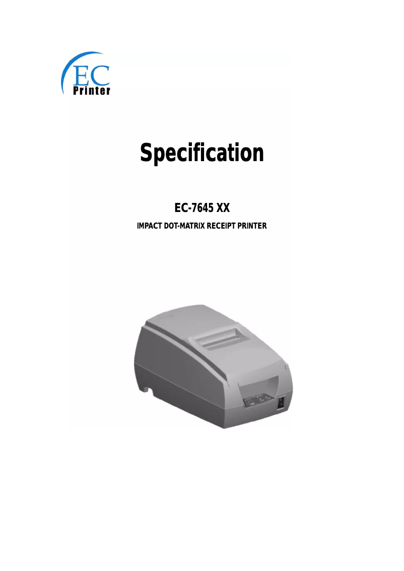 Page n°1 - Manuel utilisateur EC Line EC-PM-7645II