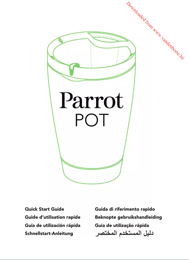 Page 1 de la notice Fiche technique Parrot Pot