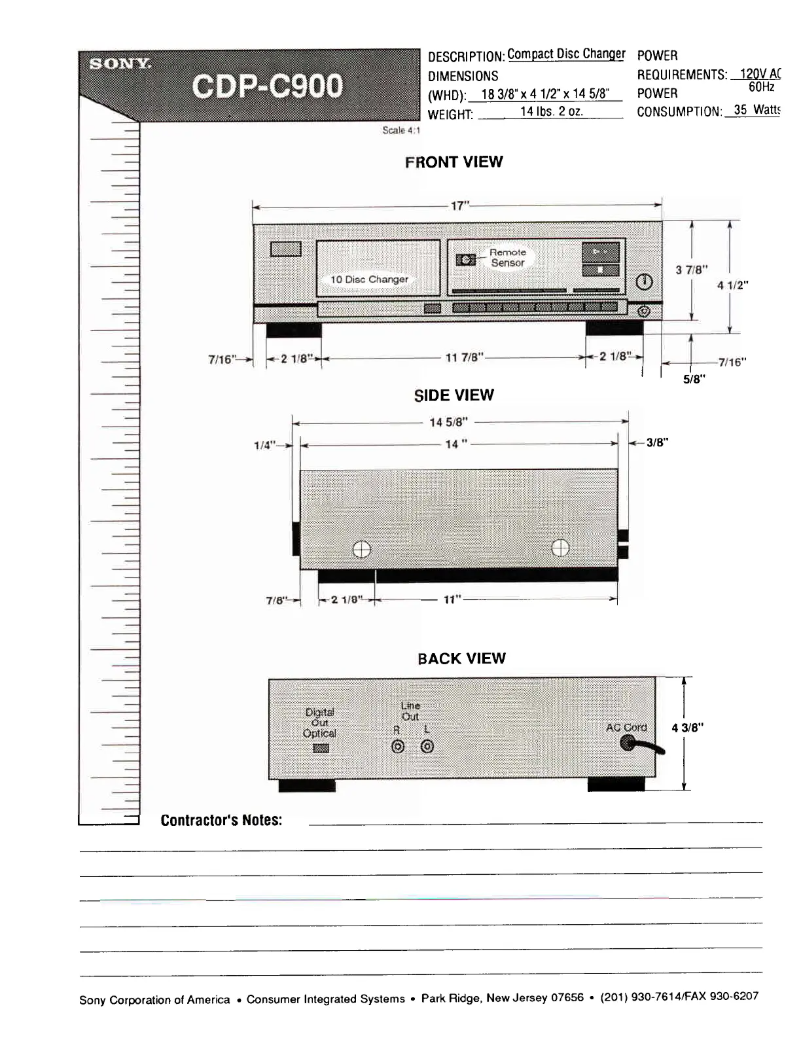 Page 1 de la notice Guide d'installation Sony CDP-C900