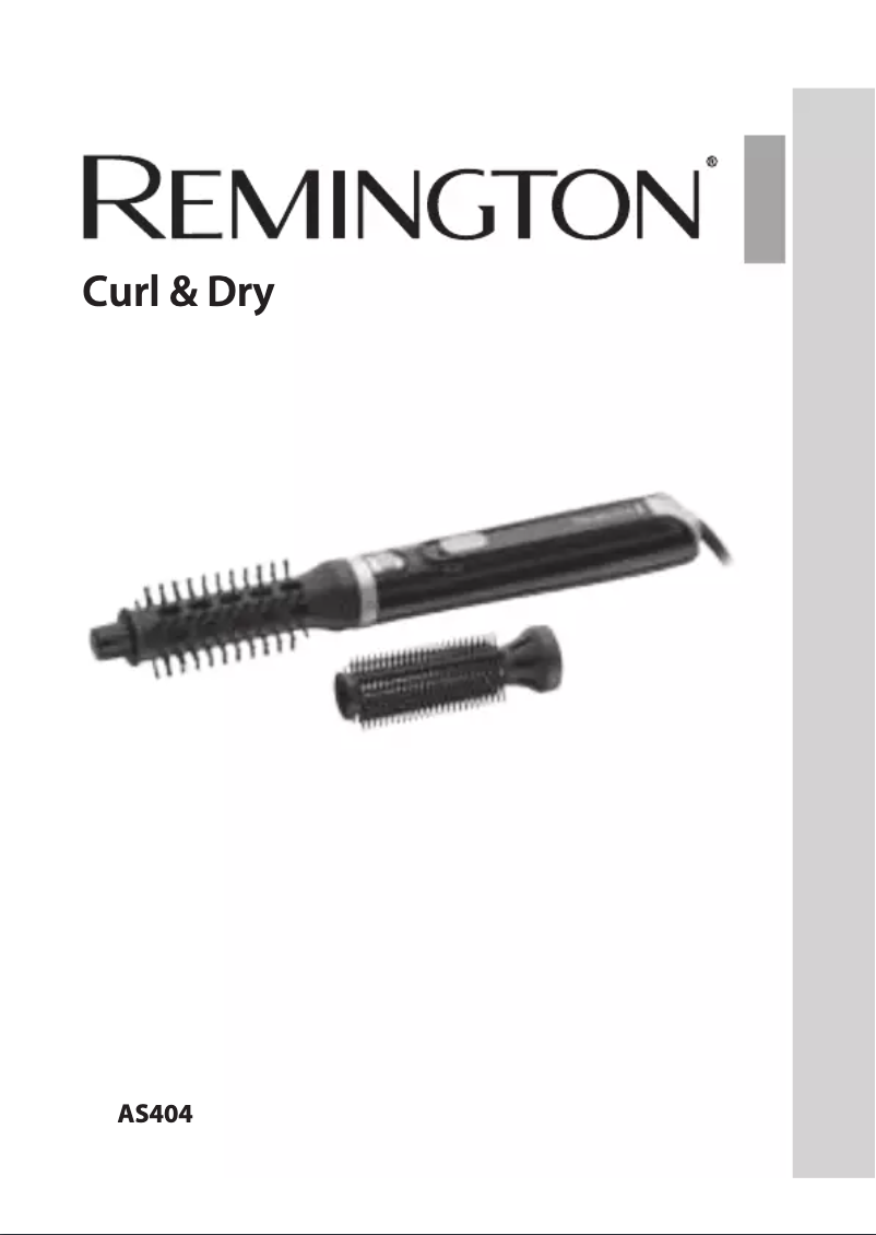 Page 1 de la notice Manuel utilisateur Remington Curl & Dry AS404