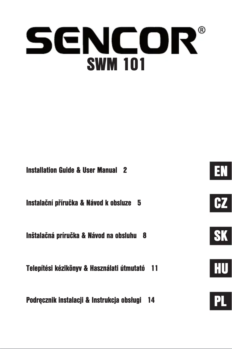 Page 1 de la notice Manuel utilisateur Sencor SWM 101