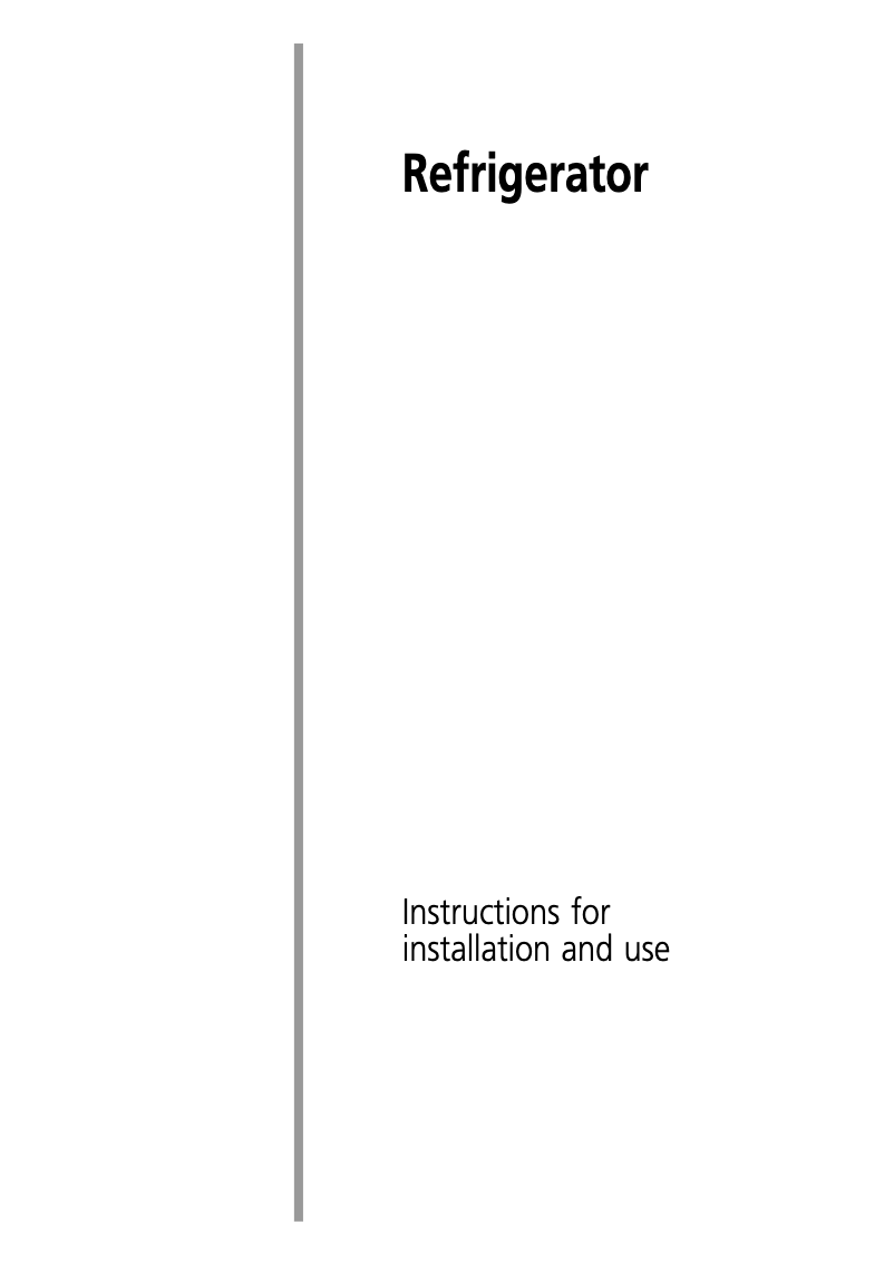 Page 1 de la notice Manuel utilisateur Indesit RG 1140 W EU