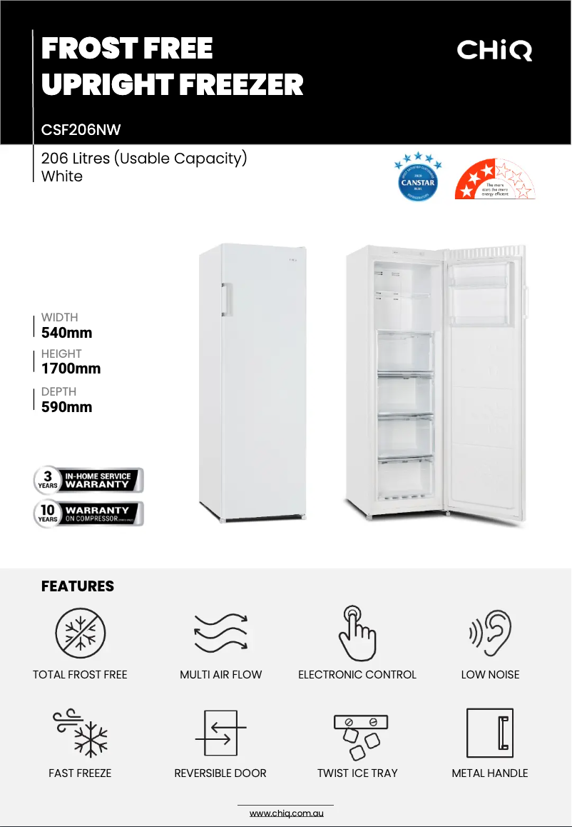 Image de la première page du manuel de l'appareil CSF206NW