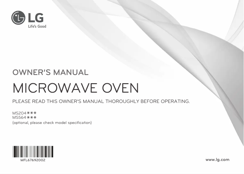 Page 1 de la notice Manuel utilisateur LG MS5642XM