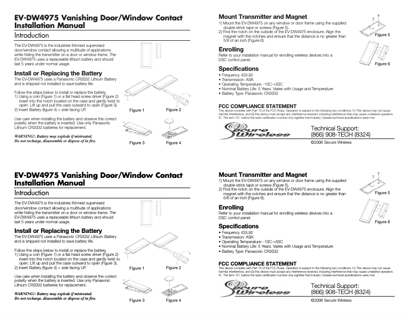 Imagen de la primera página del manual del dispositivo EV-DW4975
