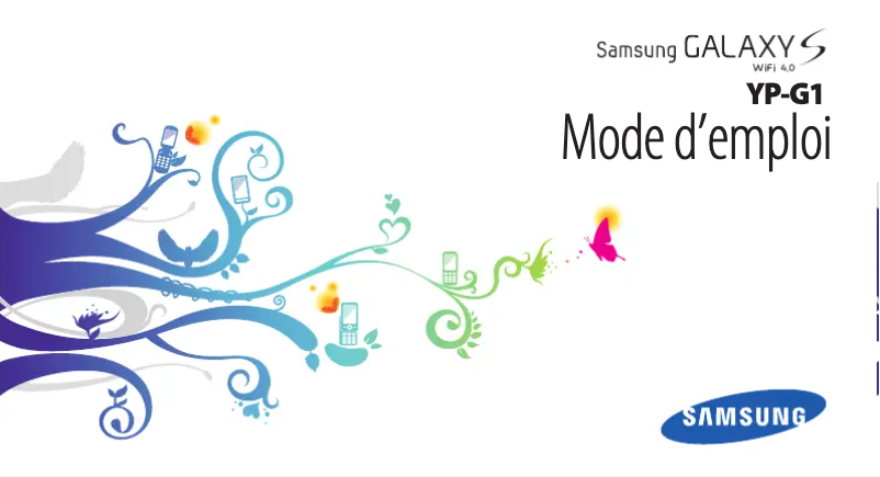 Image de la première page du manuel de l'appareil Galaxy S WiFi 4.0