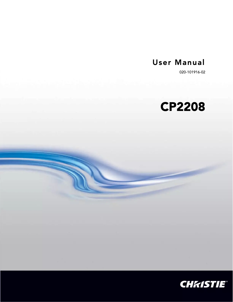 Image de la première page du manuel de l'appareil CP2208