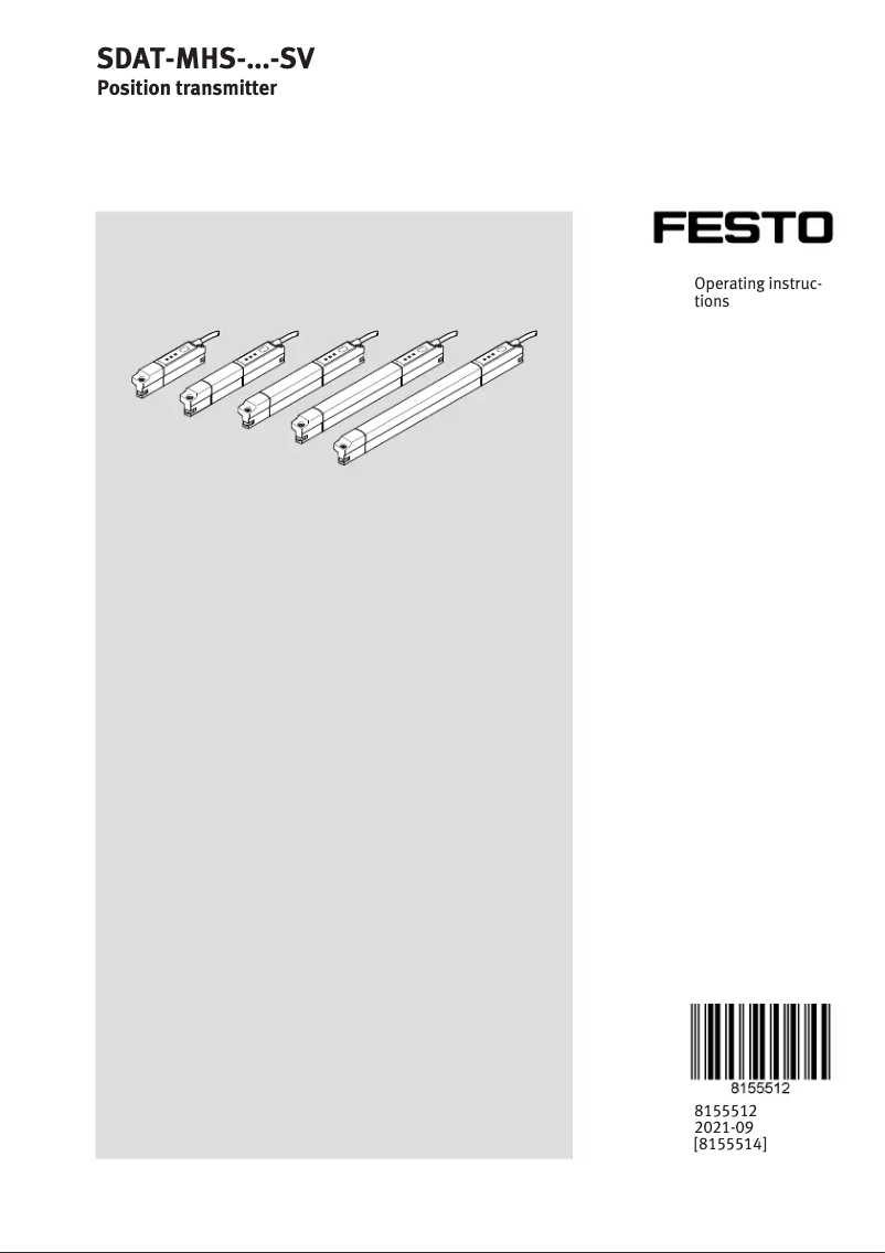 Page 1 de la notice Manuel utilisateur Festo SDAT-MHS-M50-1L-SV-E-0.3-M8