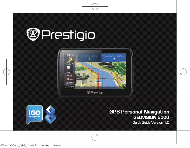 Image de la première page du manuel de l'appareil GeoVision 5000