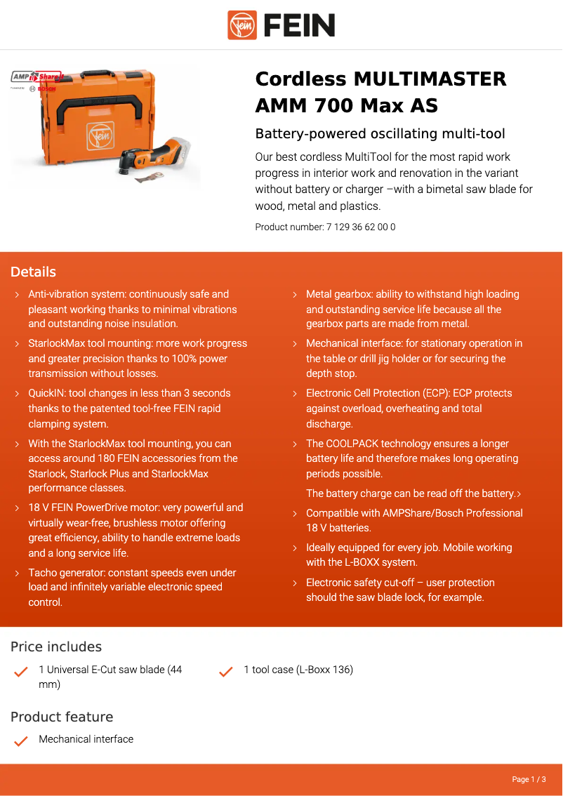 Image de la première page du manuel de l'appareil Multimaster MM 700 Max