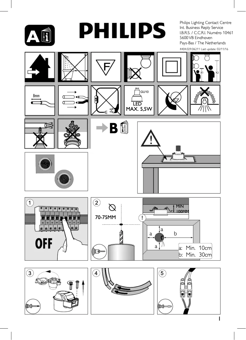 Page 1 de la notice Manuel utilisateur Philips Donegal