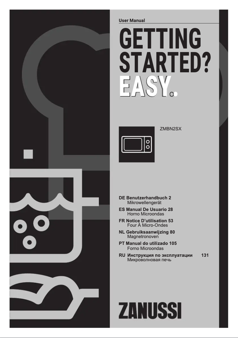 Page 1 de la notice Manuel utilisateur Zanussi ZMBN2SX