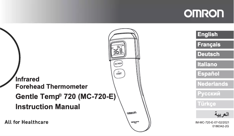 Page 1 de la notice Manuel utilisateur Omron Gentle Temp 720 MC-720-E
