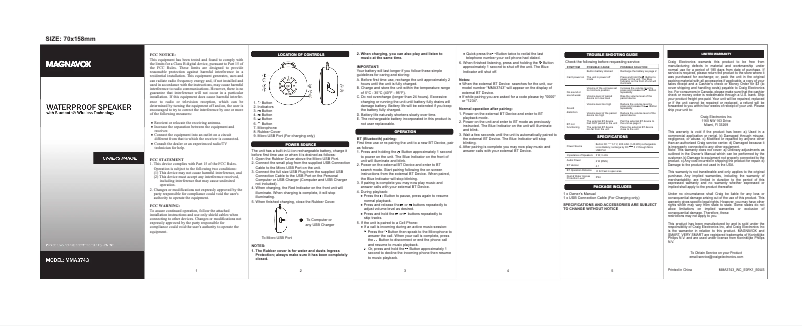 Image de la première page du manuel de l'appareil MMA3743