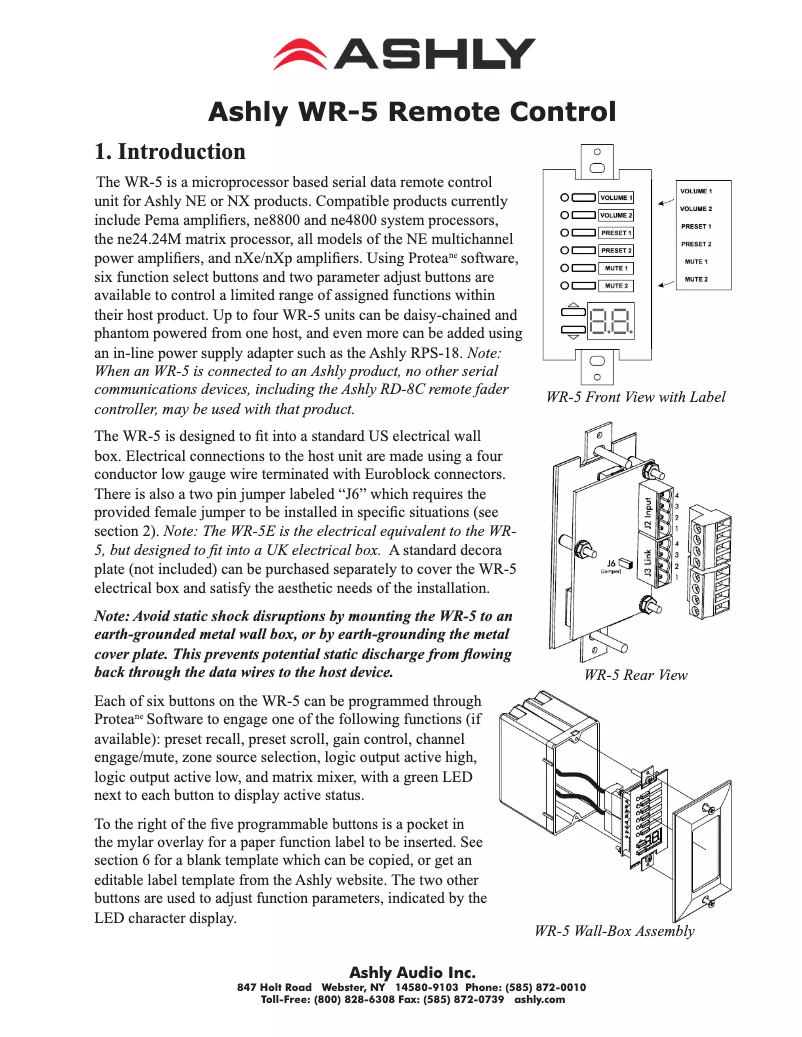 Imagen de la primera página del manual del dispositivo RPS-18