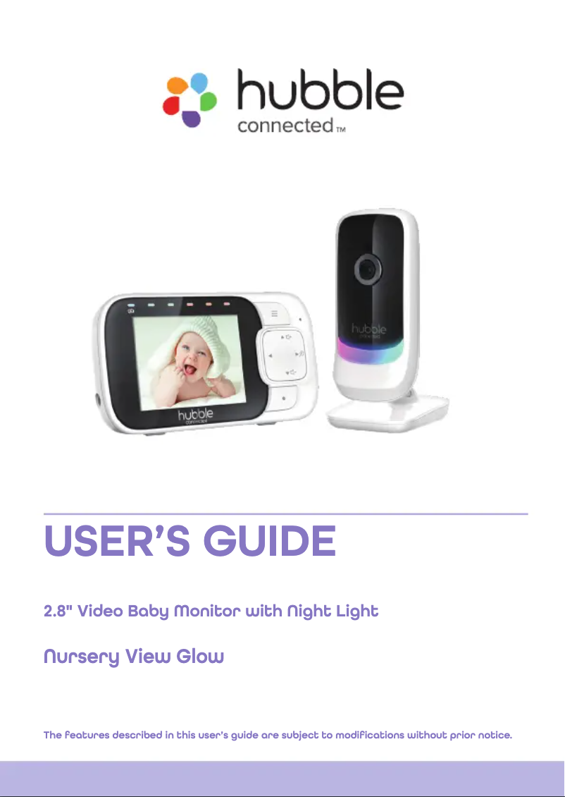 Página 1 del manual Manual de usuario Hubble Connected Nursery View Glow
