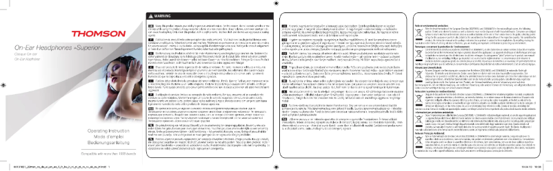 Image de la première page du manuel de l'appareil Superior