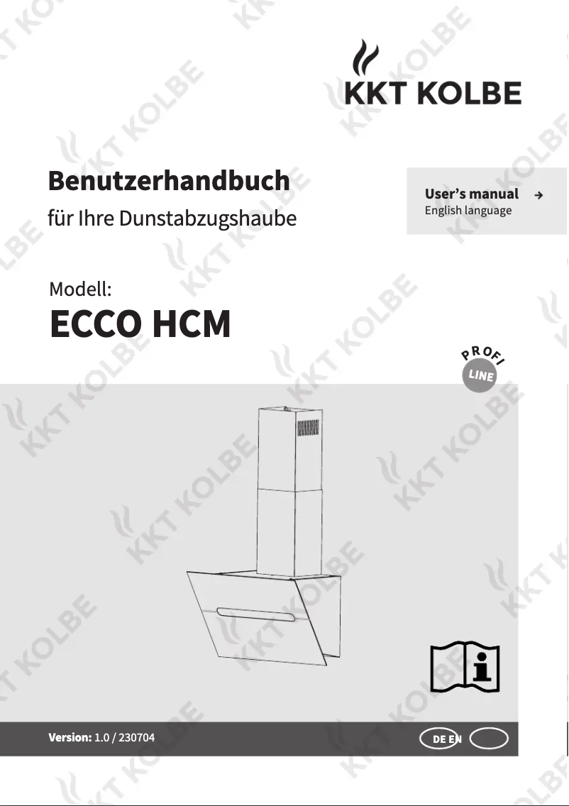 Image de la première page du manuel de l'appareil ECCO609S