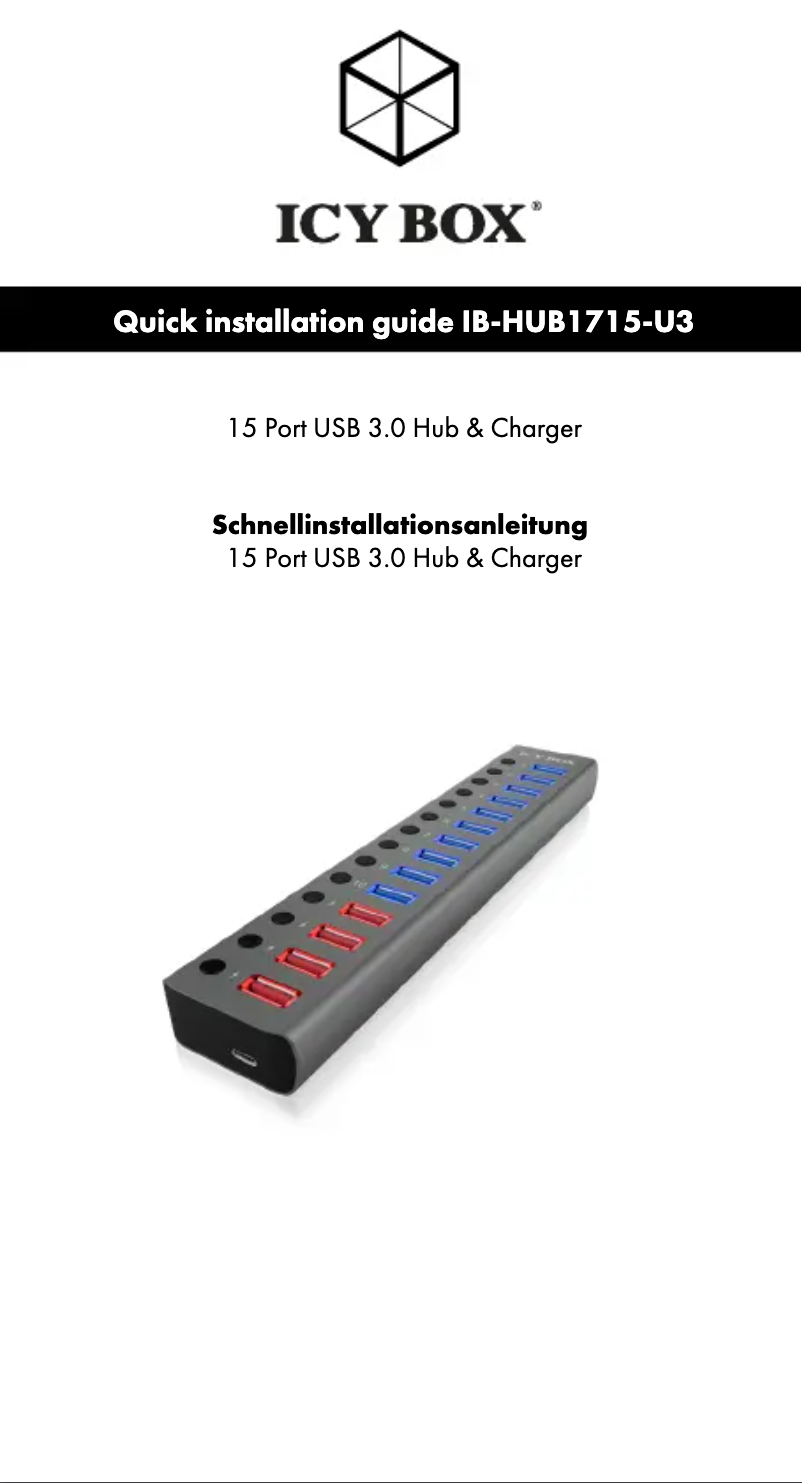 Página 1 del manual Manual de usuario Icy Box IB-HUB1715-U3