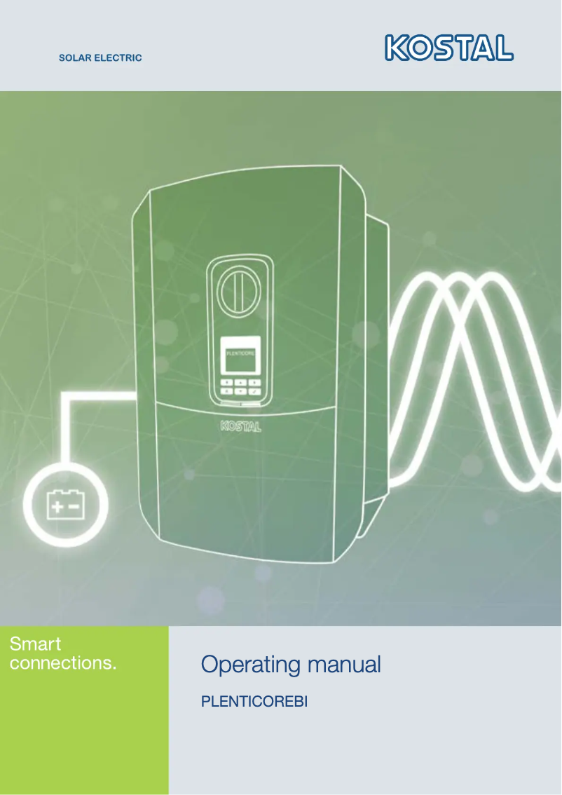 Page 1 de la notice Manuel utilisateur Kostal Plenticore BI 10/26