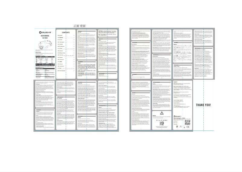 Página 1 del manual Manual de usuario Olight H16 Wave