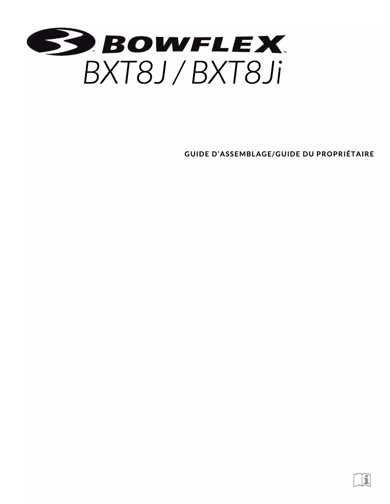 Image de la première page du manuel de l'appareil BXT8Ji