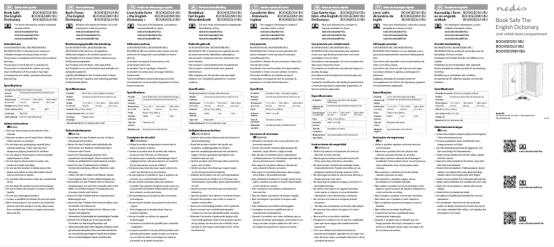 Page 1 de la notice Manuel utilisateur Nedis BOOKSEDL01BU