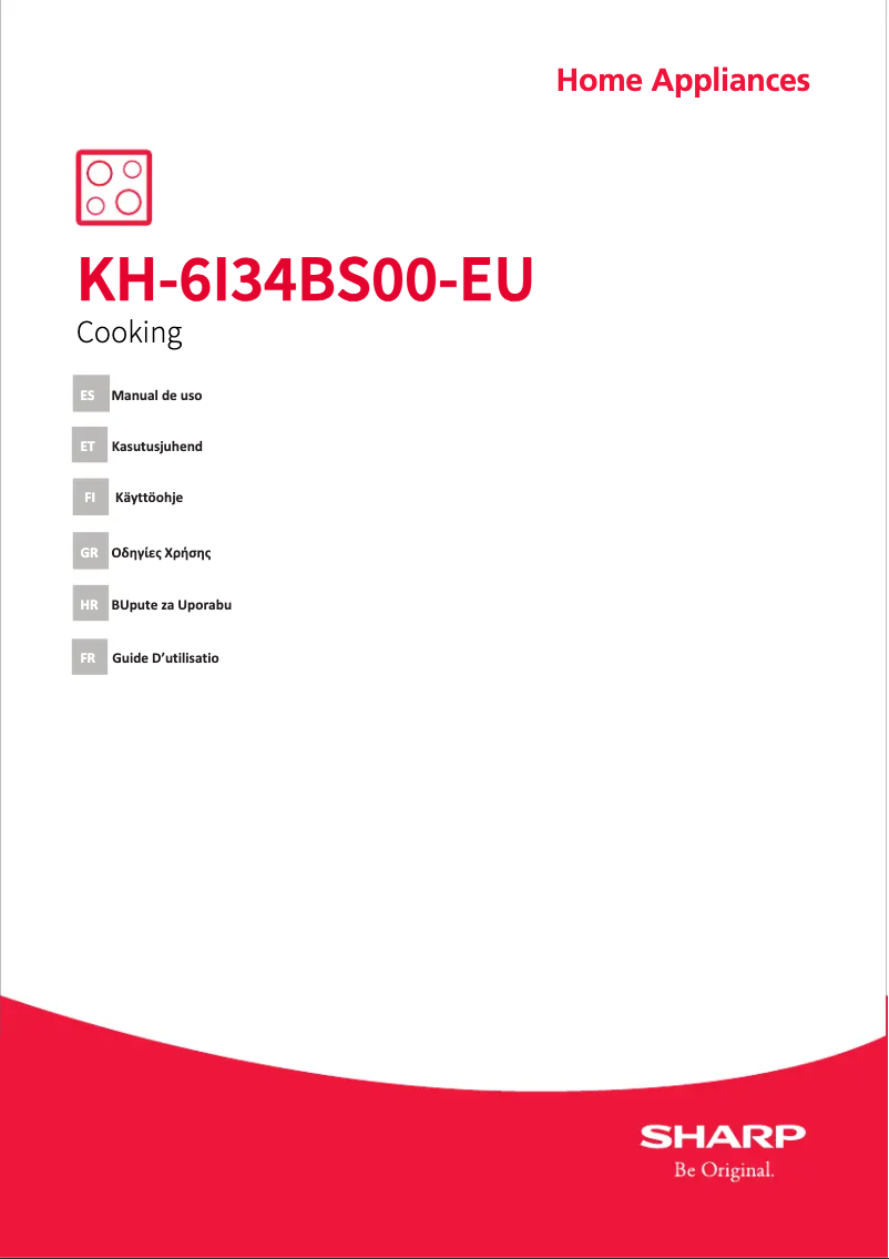Page 1 de la notice Manuel utilisateur Sharp KH-6I34BS00-EU