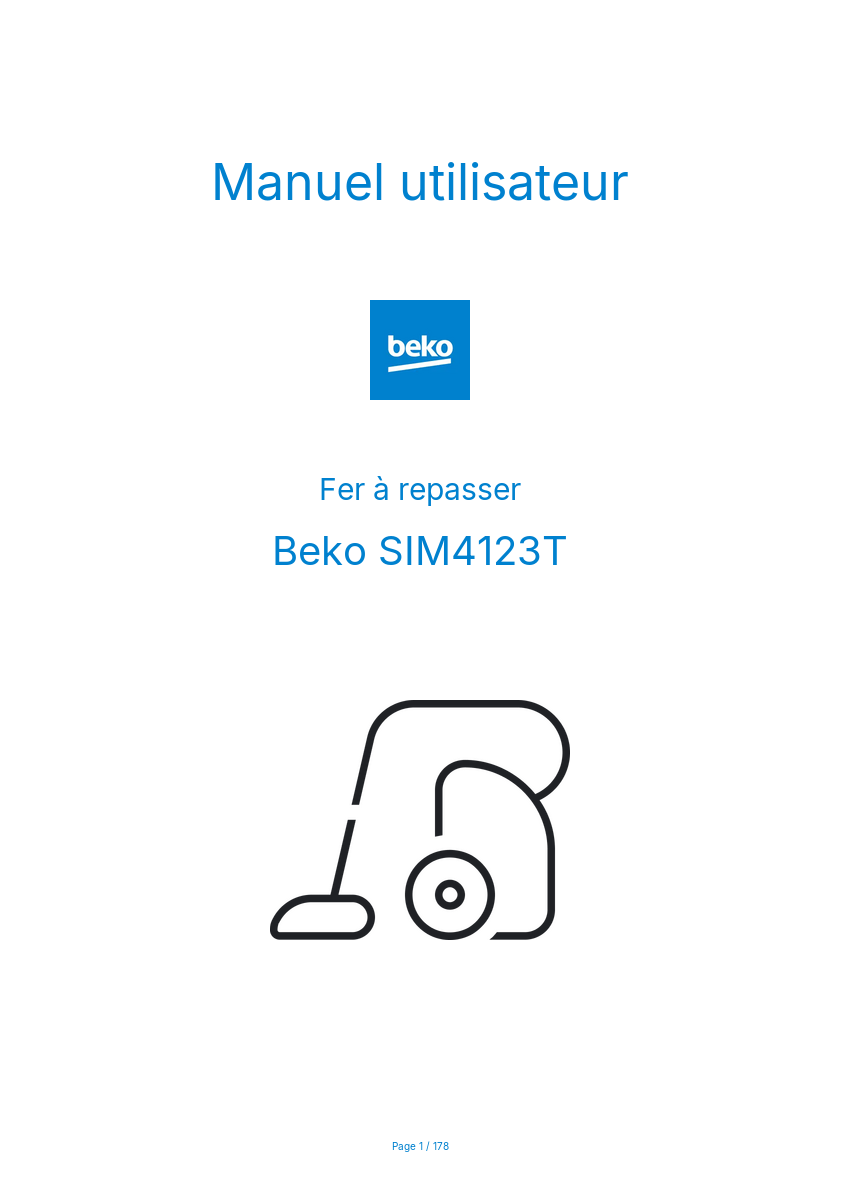 Image de la première page du manuel de l'appareil SIM4123T