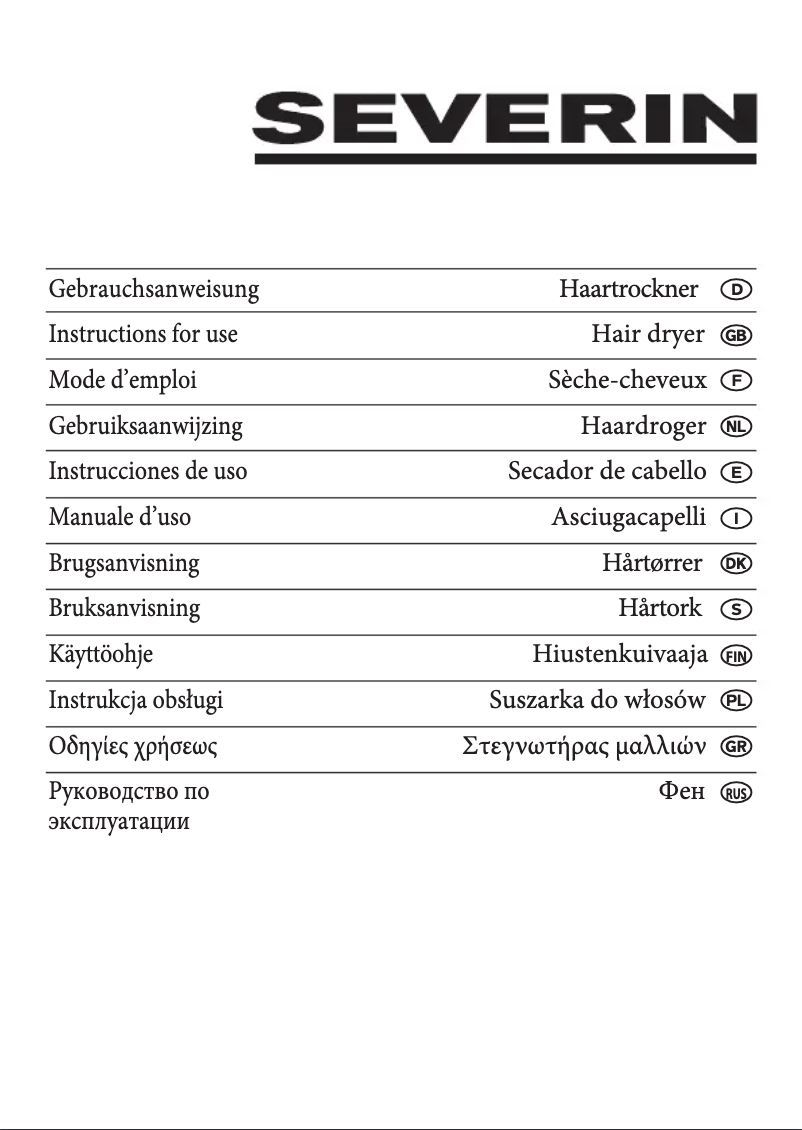 Page 1 de la notice Manuel utilisateur Severin HT9600