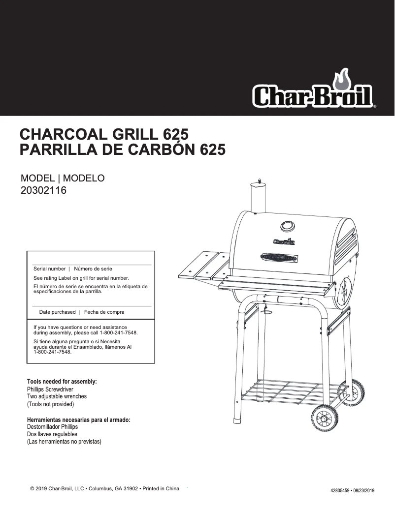 Page 1 de la notice Manuel utilisateur Char-Broil 20302116