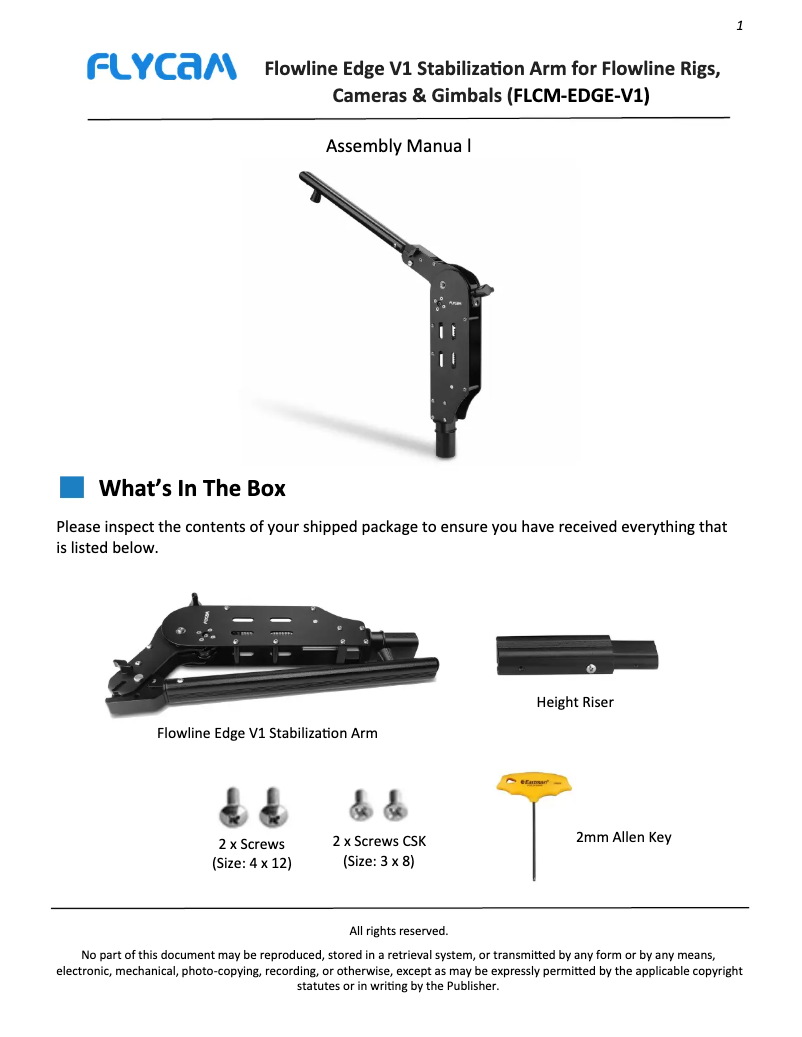 Image de la première page du manuel de l'appareil Flowline Edge V1