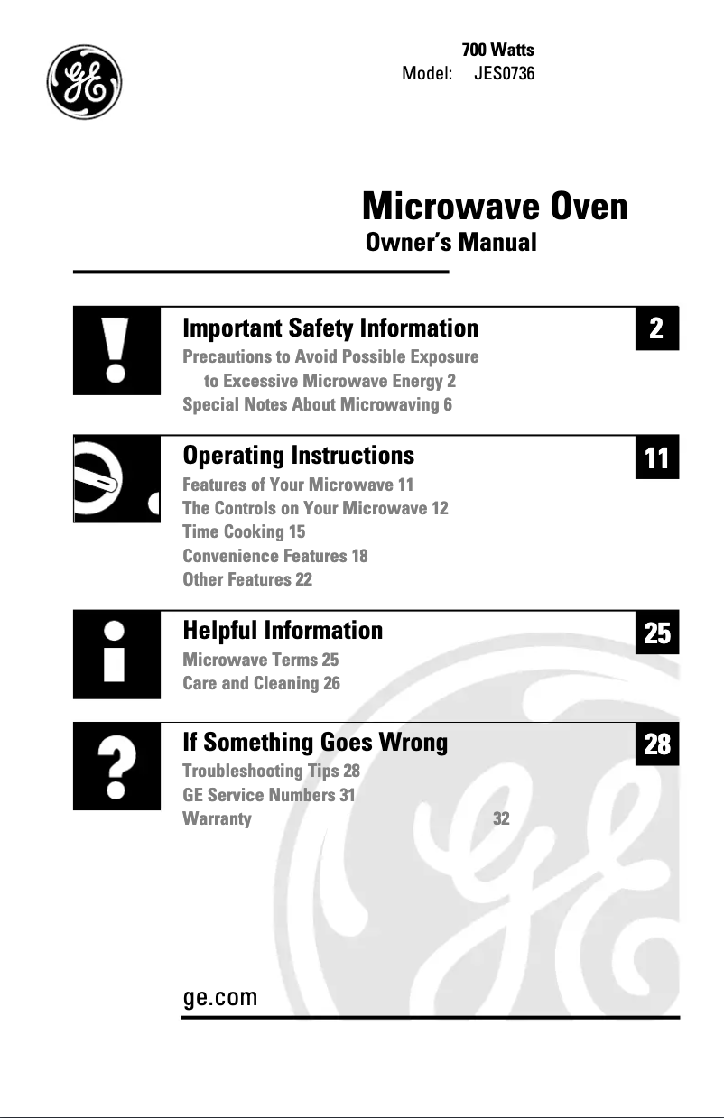 Image de la première page du manuel de l'appareil jes0736smss