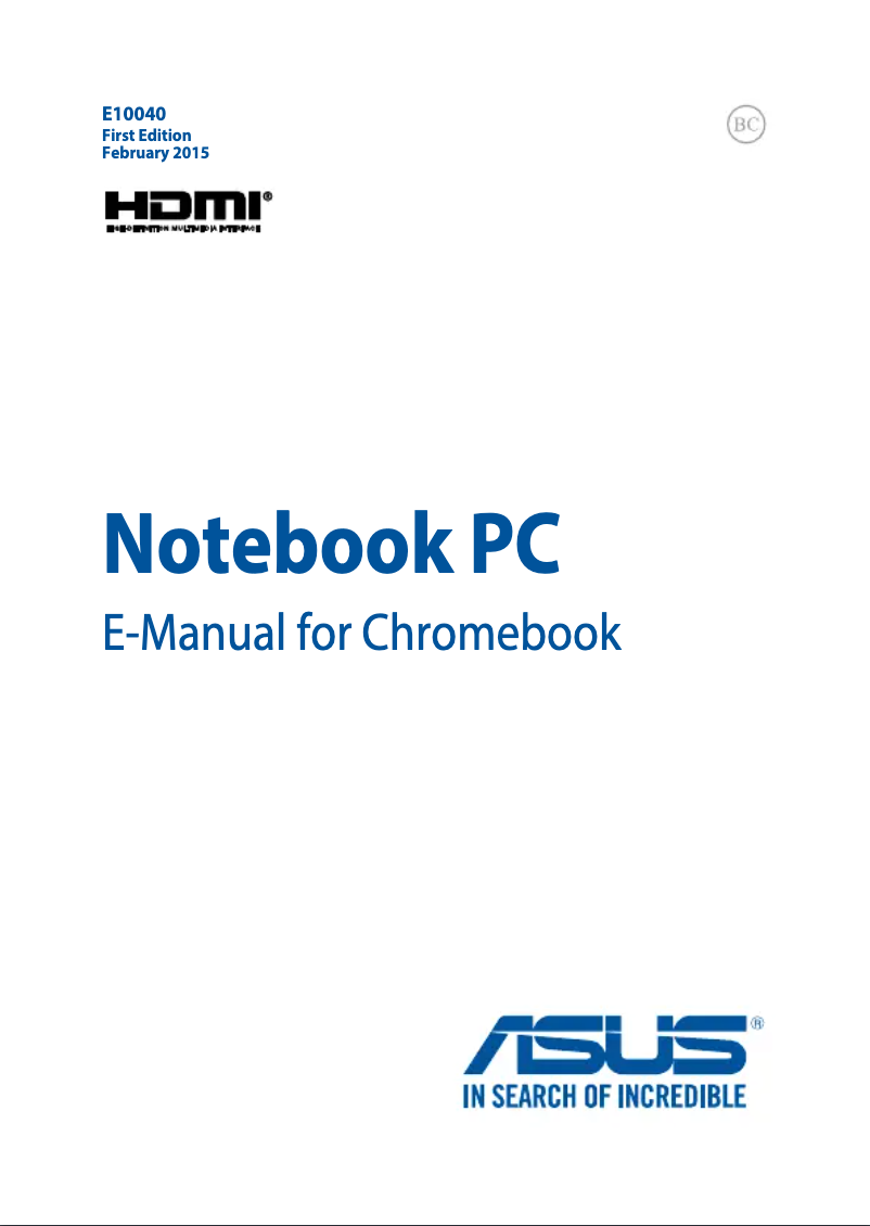 Image de la première page du manuel de l'appareil Chromebook C201PA