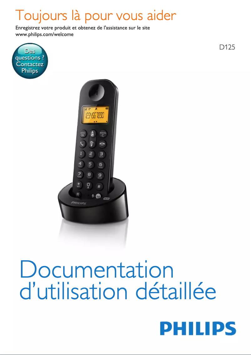 Page n°1 - Manuel utilisateur Philips D1252B