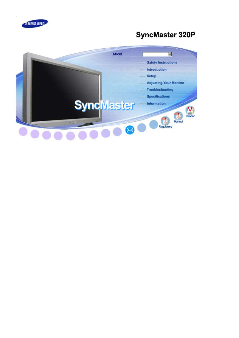 Page n°1 - Manuel utilisateur Samsung SyncMaster 320P