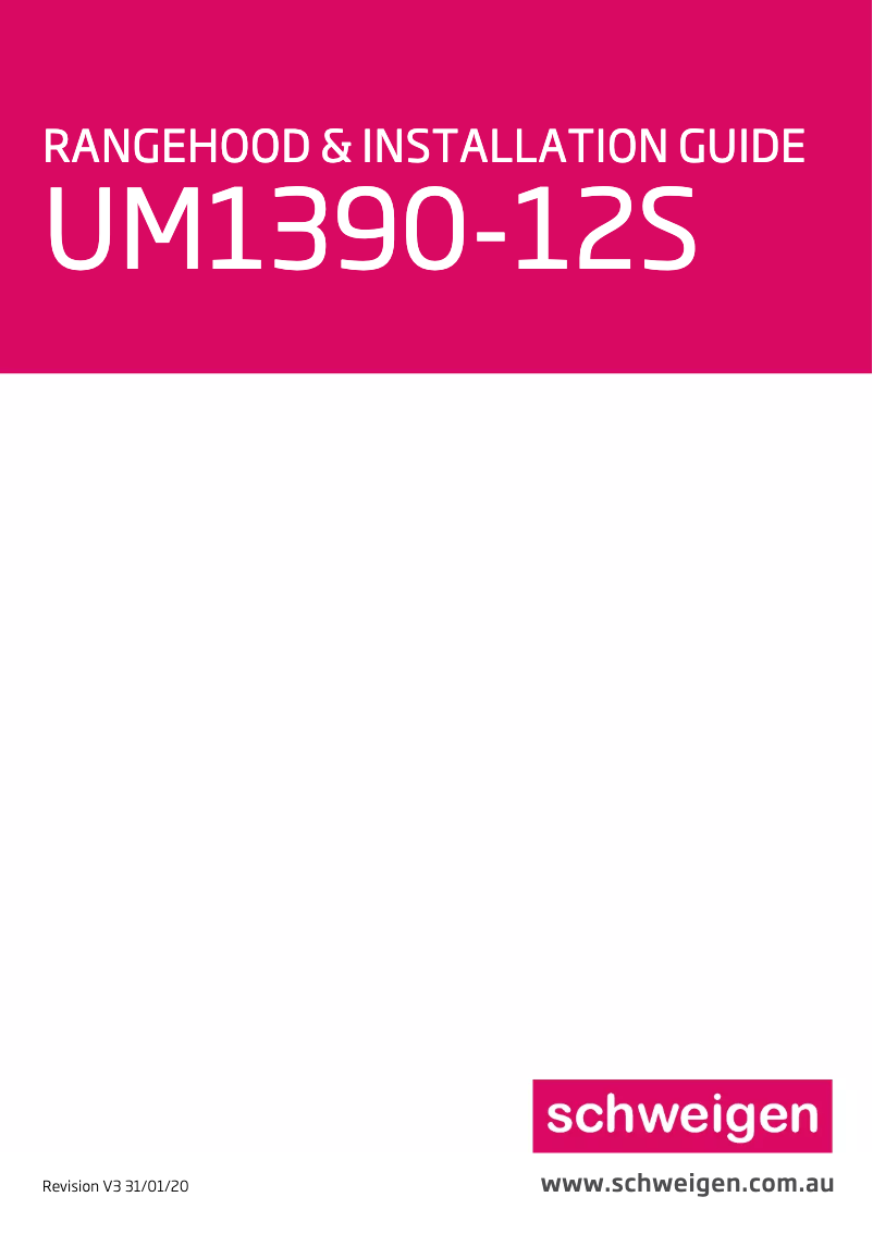 Página 1 del manual Manual de usuario Schweigen UM1390-12S