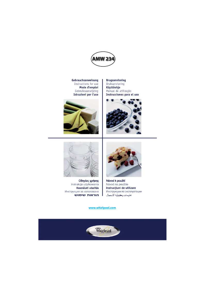 Page 1 de la notice Manuel utilisateur Whirlpool AMW 234 SL