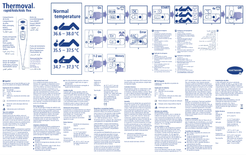 Image de la première page du manuel de l'appareil Thermoval Kids Flex