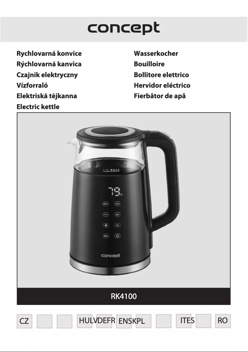 Page 1 de la notice Manuel utilisateur Concept RK4100