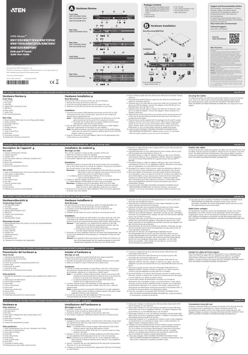 Page 1 de la notice Manuel utilisateur ATen KN1132V